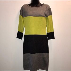 CALVIN KLEIN Color Block Sweater Dress~sz S~